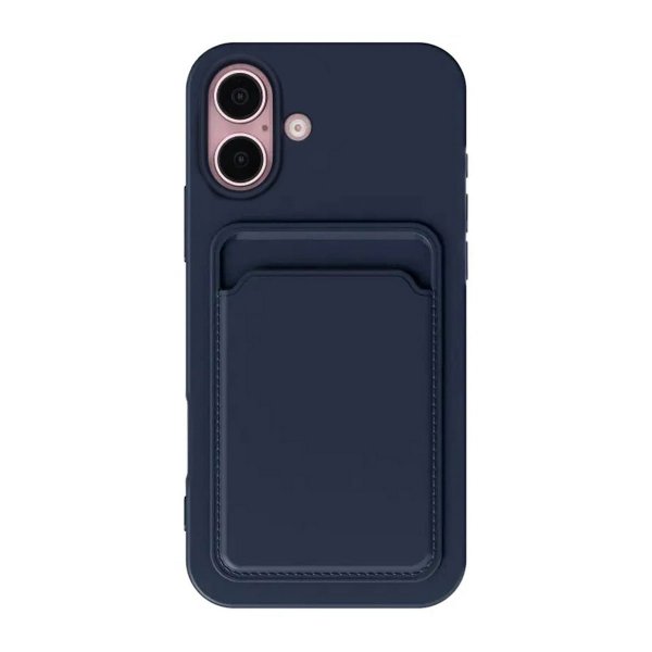 iPhone 16 Kuoret Korttiteline Sininen