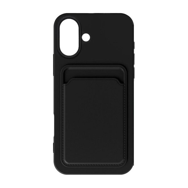 iPhone 16 Kuoret Korttiteline Musta