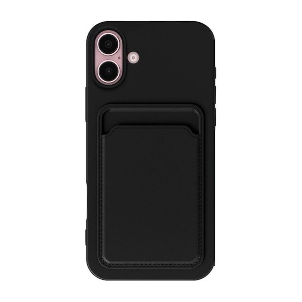 iPhone 16 Kuoret Korttiteline Musta