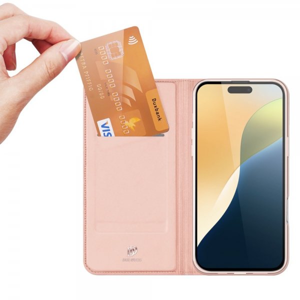 Dux Ducis iPhone 16 Plus -kotelo, Skin Pro Series, ruusukulta