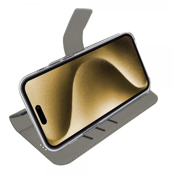 Celly iPhone 16 Plus Fodral Wally Wallet Case Musta