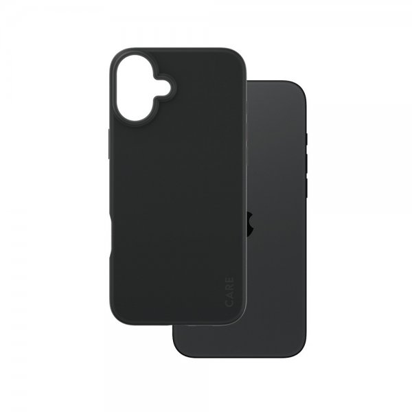 CARE by PanzerGlass iPhone 16 Plus -suojakuori, muotikäs design, musta