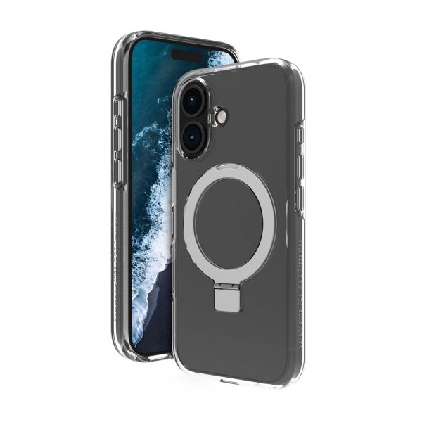 dbramante1928 iPhone 16 Plus -suojakuori Iceland Ultra D3O MagSafe Kickstand Transparent