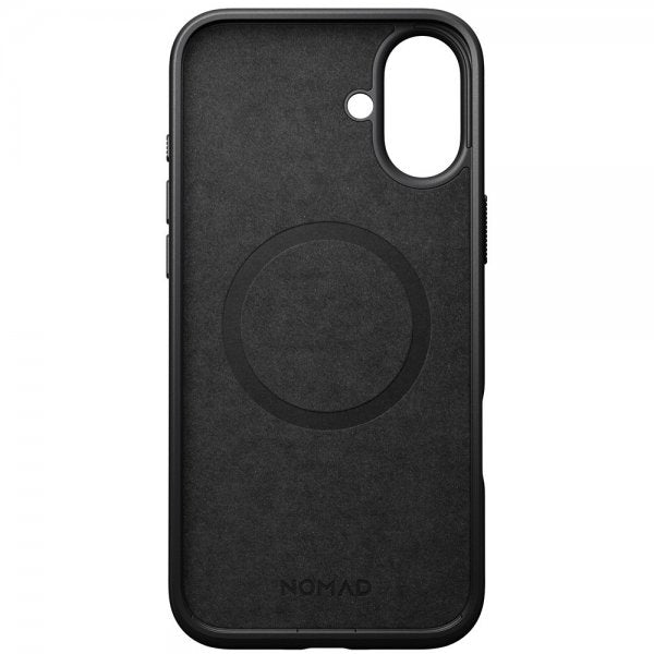 Nomad iPhone 16 Plus -suojakuori Modern Leather Case, musta