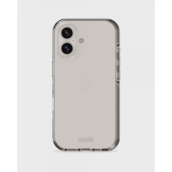 holdit iPhone 16 Plus -suojakuori, läpinäkyvä valkoinen
