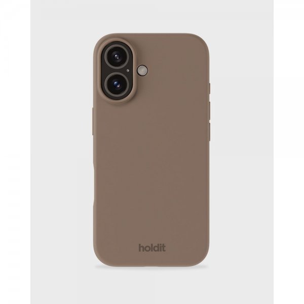 holdit iPhone 16 Plus Silikonisuojakuori Mocha Brown