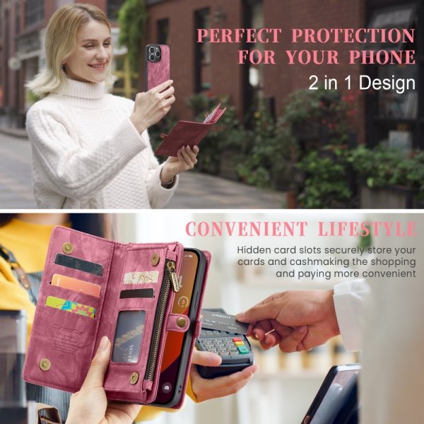 CaseMe iPhone 16 Pro -kotelo, 008-sarja, irrotettava kuori, punainen