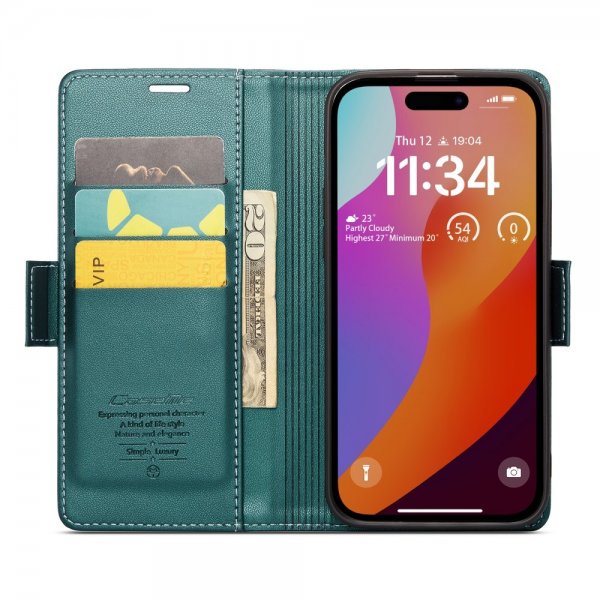 CaseMe iPhone 16 Pro Kotelo 023 Series Vihreä