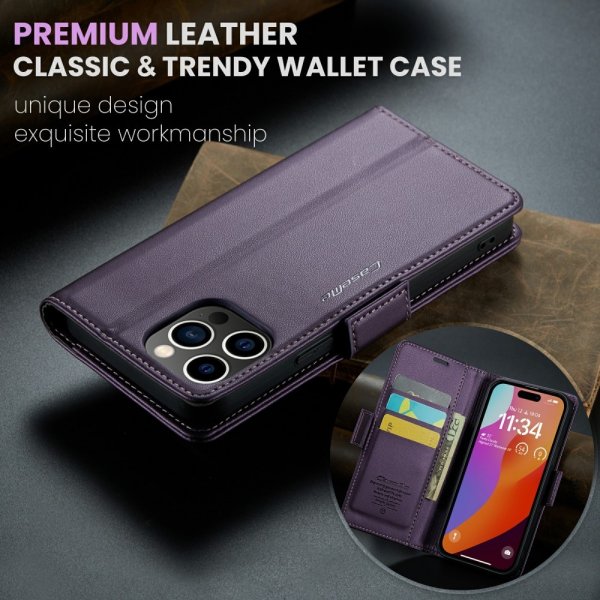 CaseMe iPhone 16 Pro -suojakuori, 023-sarja, violetti