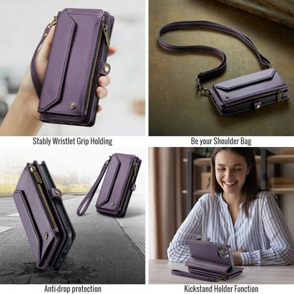 CaseMe iPhone 16 Pro -suojakuori, C36-sarja, violetti