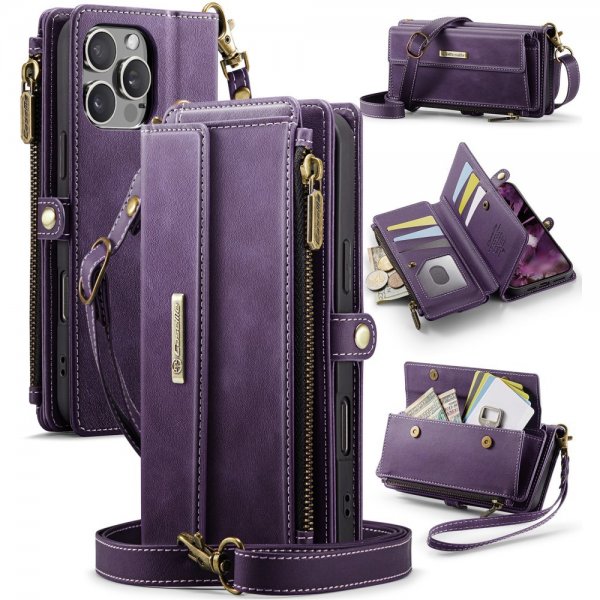 CaseMe iPhone 16 Pro -suojakuori C39-sarja violetti