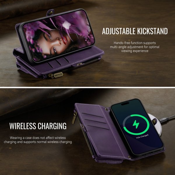 CaseMe iPhone 16 Pro -suojakuori C39-sarja violetti