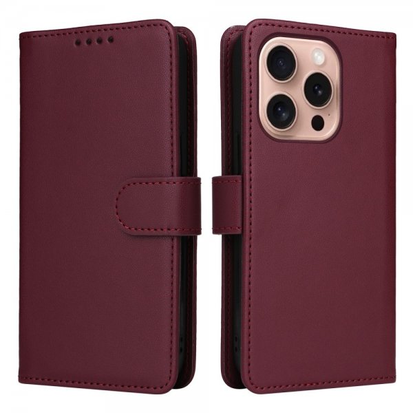 Betopnice iPhone 16 Pro -kuori irrotettavalla suojuksella 005 Punainen