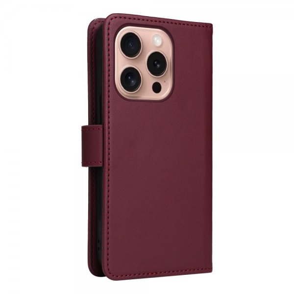Betopnice iPhone 16 Pro -kuori irrotettavalla suojuksella 005 Punainen