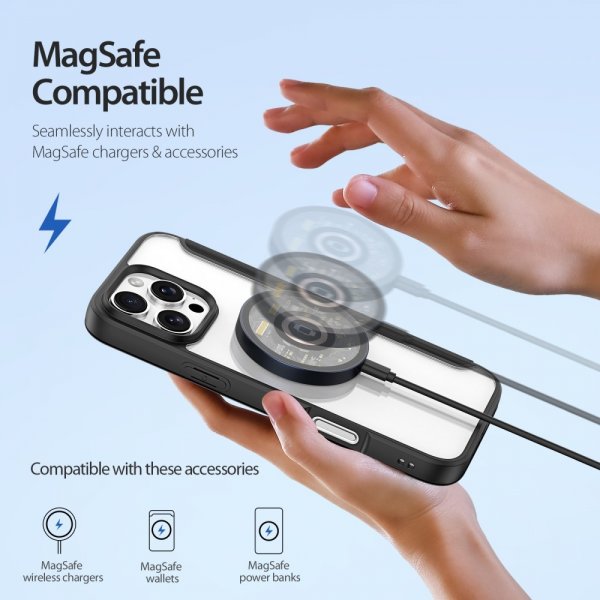 Dux Ducis iPhone 16 Pro -kuori, Skin X Pro Series MagSafe, musta