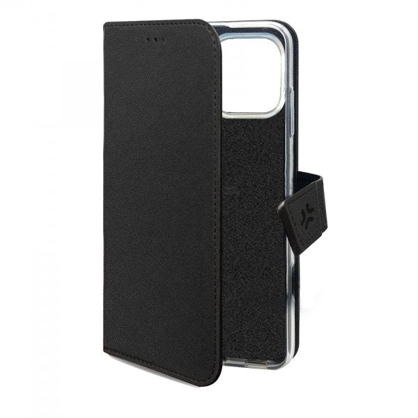 Celly iPhone 16 Pro Fodral Wally Wallet Case Musta