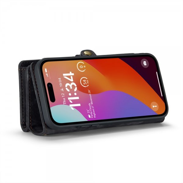 CaseMe iPhone 16 Pro Max -kotelo, 008-sarja, irrotettava kuori, musta