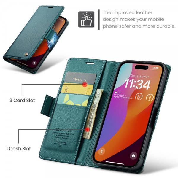 CaseMe iPhone 16 Pro Max -kotelo 023 Series Vihreä