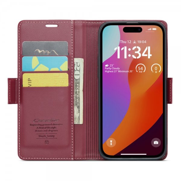 CaseMe iPhone 16 Pro Max Kotelo 023 Series Punainen