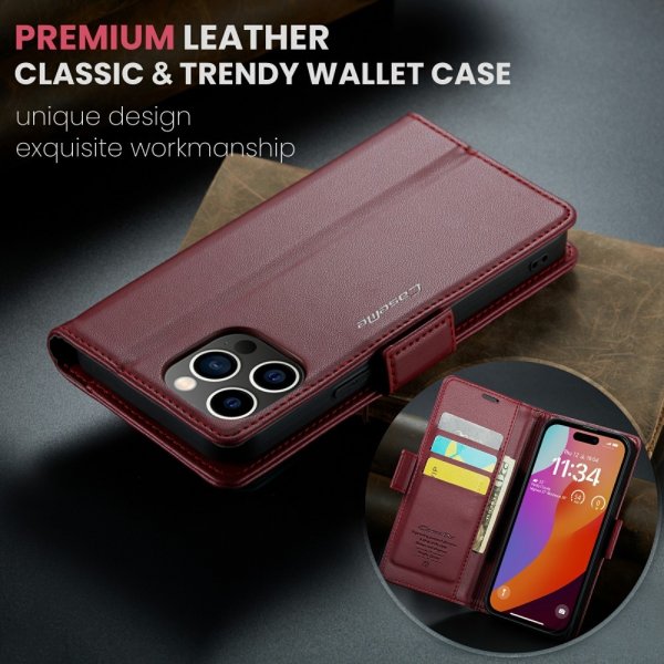CaseMe iPhone 16 Pro Max Kotelo 023 Series Punainen