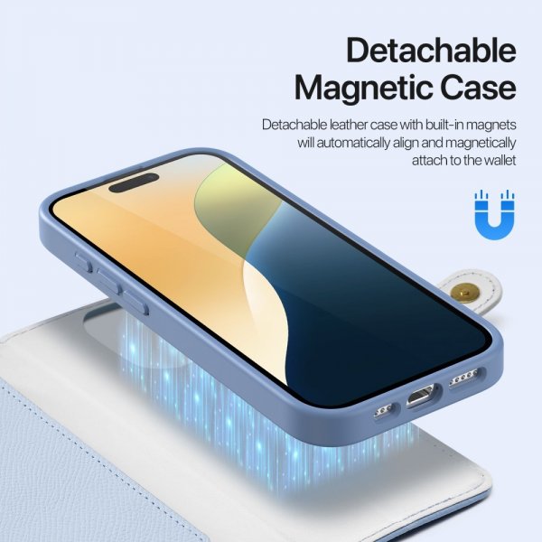 Dux Ducis iPhone 16 Pro Max -kotelo 2-in-1 Lawa Series MagSafe Sininen