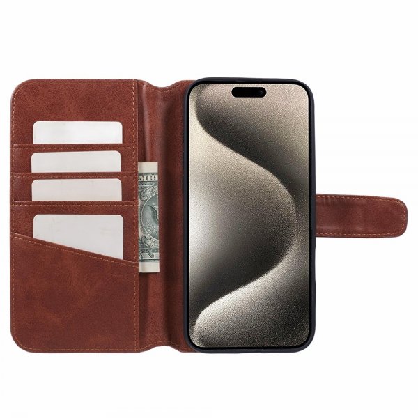 Nordic Covers iPhone 16 Pro Max Essential Leather Maple Brown -kotelo