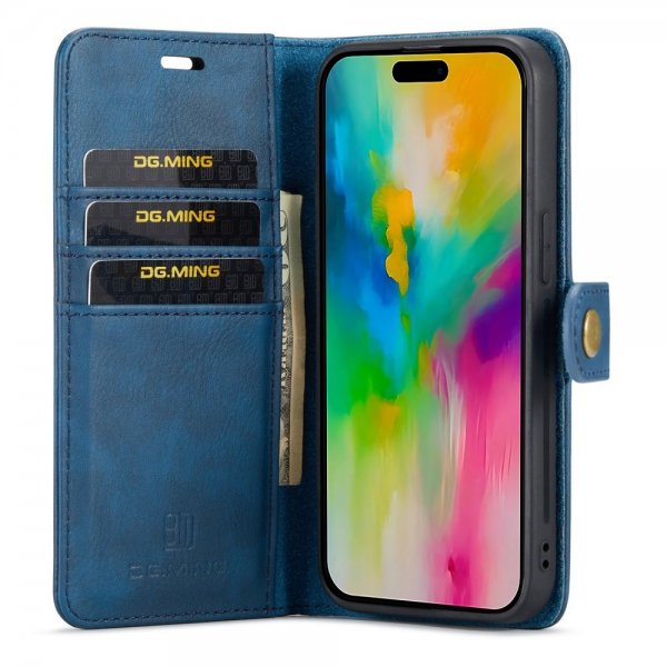 Dg.Ming iPhone 16 Pro Max -kotelo irrotettavalla kuorella, sininen
