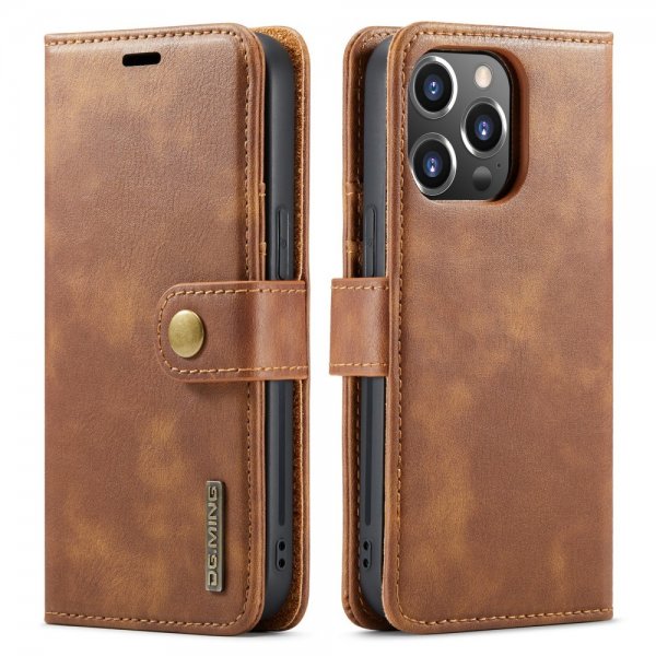 Dg.Ming iPhone 16 Pro Max -kotelo irrotettavalla kuorella, ruskea