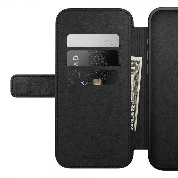 Nomad iPhone 16 Pro Max Modern Leather Folio -kotelo, ruskea