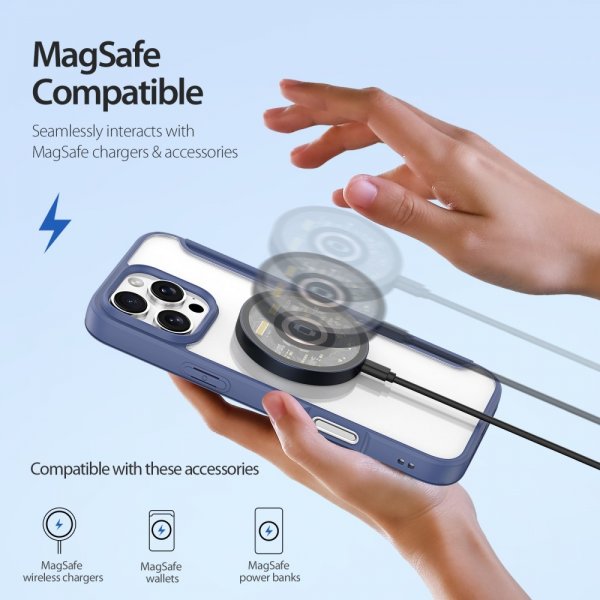 Dux Ducis iPhone 16 Pro Max -kotelo Skin X Pro Series MagSafe - sininen