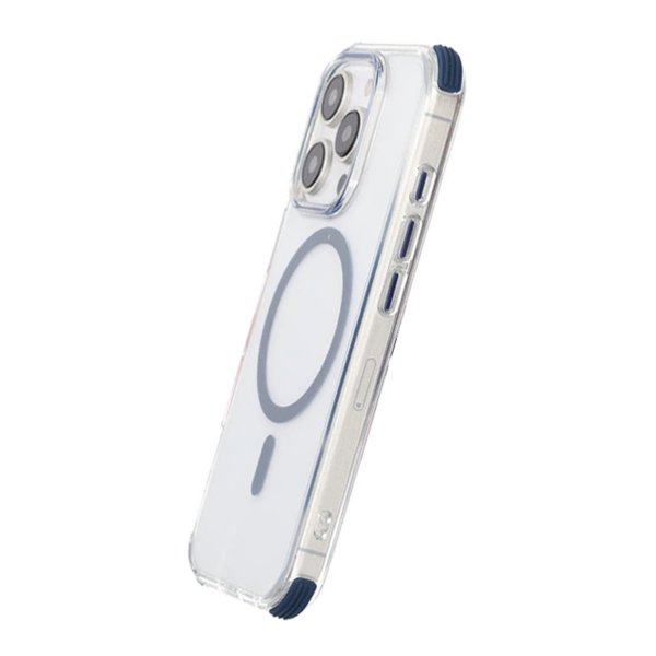 Rvelon iPhone 16 Pro Max -iskunkestävä MagSafe-kuori, sininen