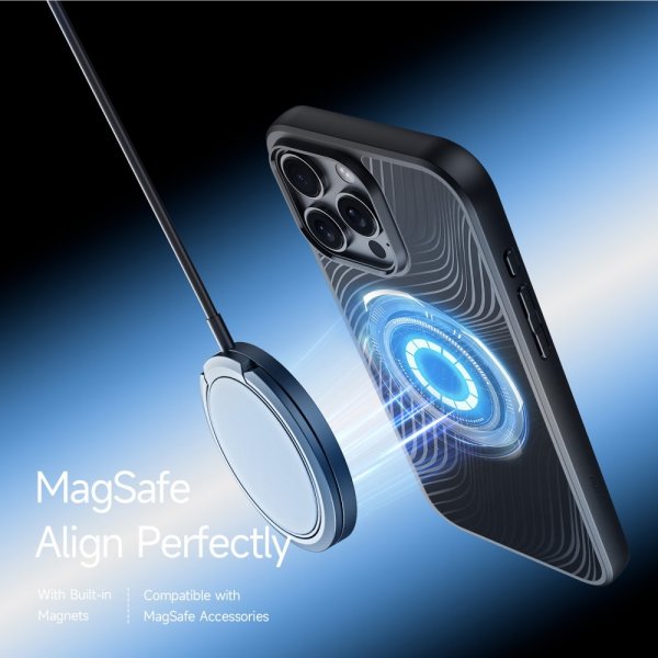 Dux Ducis iPhone 16 Pro Max -suojakuori Aimo Series MagSafe Musta