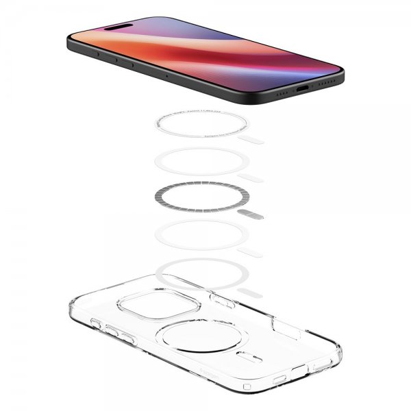 Spigen iPhone 16 Pro Max Kuori Liquid Crystal MagFit Crystal Clear