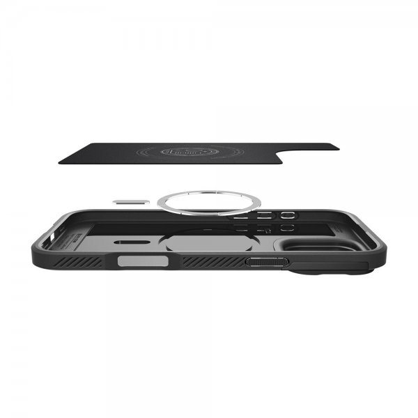 Spigen iPhone 16 Pro Max -kuori Optik Armor MagFit Musta