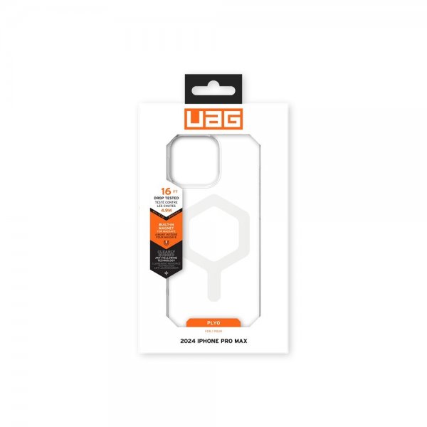 Urban Armor Gear (UAG) iPhone 16 Pro Max -suojakuori Plyo MagSafe, valkoinen