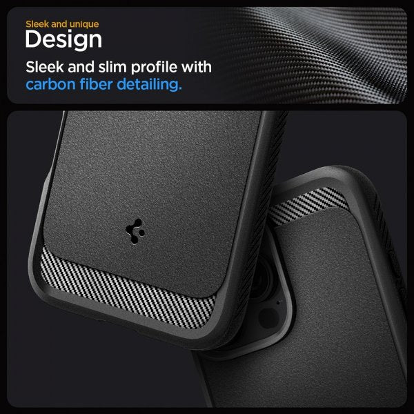Spigen iPhone 16 Pro Max -suojakuori Rugged Armor MagFit Matte Black