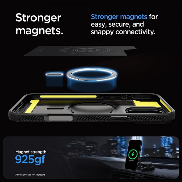Spigen iPhone 16 Pro Max -suojakuori Rugged Armor MagFit Matte Black