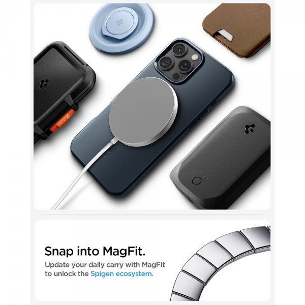 Spigen iPhone 16 Pro Max Thin Fit MagFit Metal Slate -suojakuori