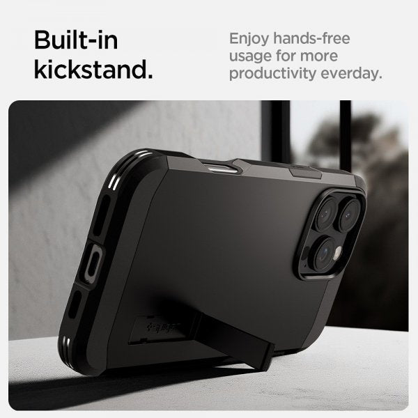 Spigen iPhone 16 Pro Max Kuori Tough Armor MagFit Musta