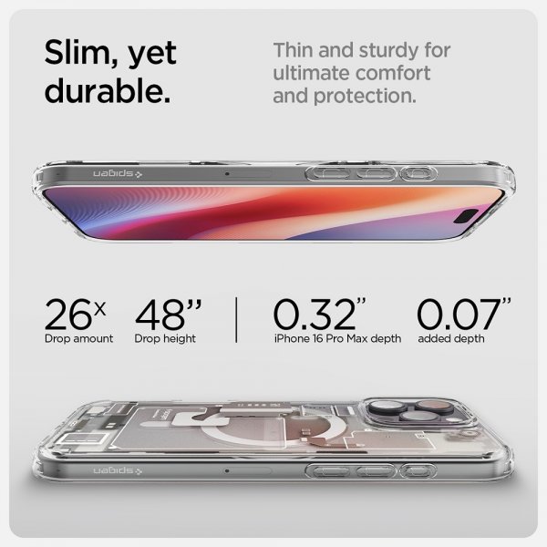 Spigen iPhone 16 Pro Max -suojakuori Ultra Hybrid Zero One MagFit Natural Titanium