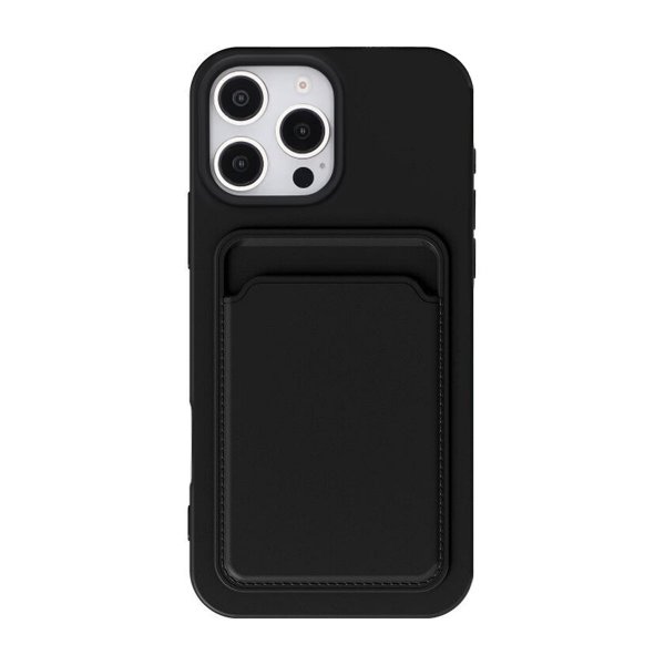 iPhone 16 Pro Kuori Korttipidike Musta