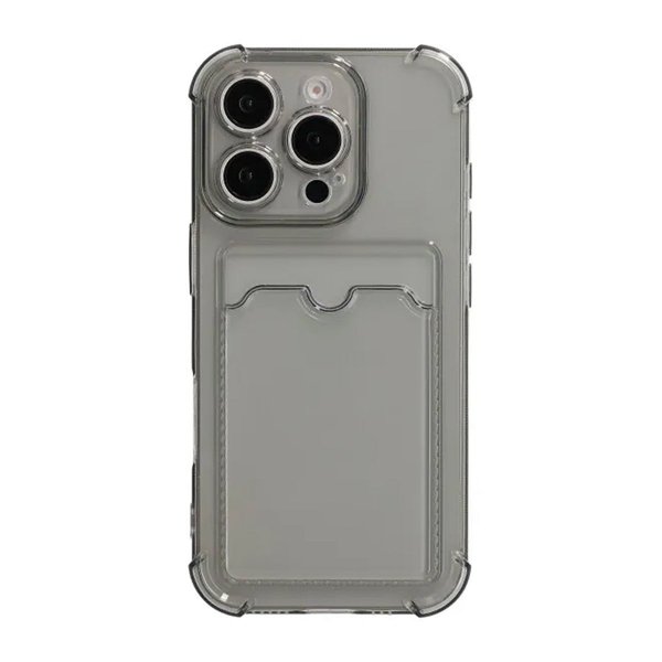 iPhone 16 Pro Kuori Korttipidike Iskunkestävä Musta