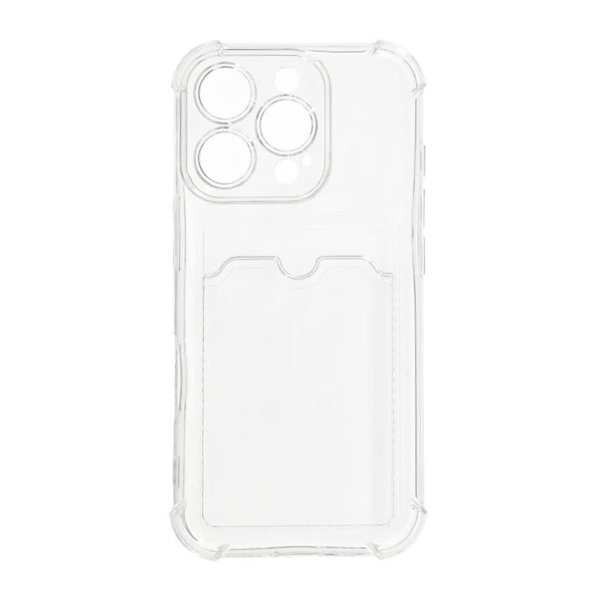iPhone 16 Pro Kuoret Korttipidike Iskunkestävä Läpinäkyvä