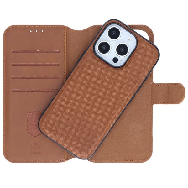 Rvelon iPhone 16 Pro -kotelo magneettisesti irrotettava kuori, ruskea