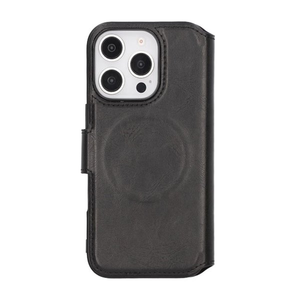 Rvelon iPhone 16 Pro Kotelo 4 Korttipaikkaa MagSafe Musta