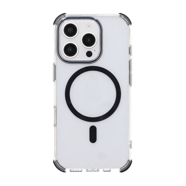 Rvelon iPhone 16 Pro Kuori Iskunkästävä MagSafe Musta