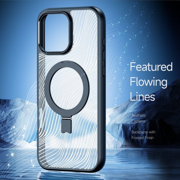 Dux Ducis iPhone 16 Pro Kuori Aimo Series MagSafe Jalusta Musta
