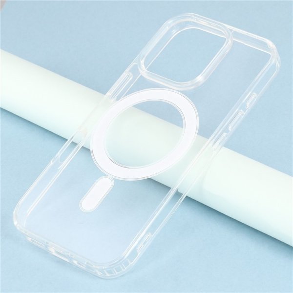 Nordic Covers iPhone 16 Pro -kuori, Feather Series MagSafe, läpinäkyvä