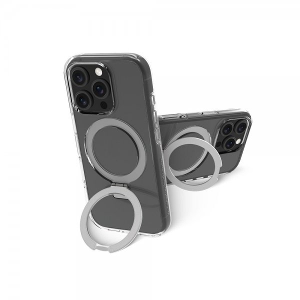 dbramante1928 iPhone 16 Pro -kuori Iceland Ultra D3O MagSafe Kickstand Läpinäkyvä
