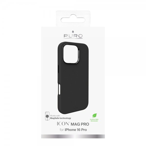 Puro iPhone 16 Pro -suojakuori ICON Mag Pro, musta